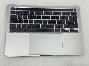 Topcase komplett Tastatur QWERTY SUEDE APPLE MacBook PRO 13" 2020 A2338 M1 Grau - Bild 1 von 2