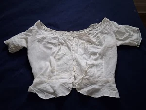 Original Vintage Victorian Fine Cotton lace & hand embroidery Camisole vgc - Picture 1 of 8