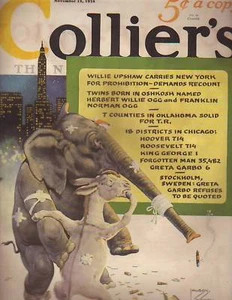 1932 Colliers November 12 -Zane Grey;Lawson Wood;McAdoo - Picture 1 of 1