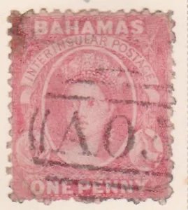 (F193-28) 1863-7 Bahamas 1d lake QVIC (AC) (PB58) - Picture 1 of 1