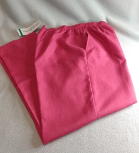 NWT Alfred Dunner Pants Slacks Women 10P Short Elastic Waist Peony Pink Linen - Picture 1 of 14