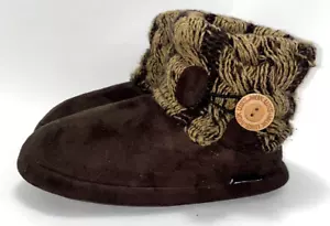 The Original Muk Luks Kabelstrick Mikrofaser Damen Stiefel Größe XL 9/10 braun B*O - Bild 1 von 10