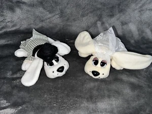 Vintage 1996 Galoob Pound Puppies Bride & Groom Wedding Day Marriage Pups - Picture 1 of 13