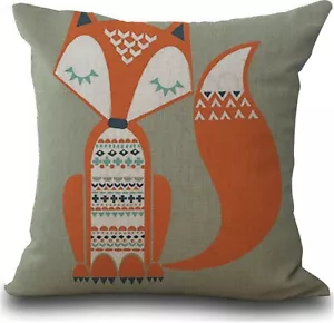 Decorative Fox Throw Pillow Cushion Cover Case 18x18 in. US SELLER!!! - Picture 1 of 4
