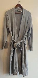 L.L. BEAN M's Comfort Waffel Morgenmantel Baumwollmischung Waffelstrick ungefüttert grau Medium - Bild 1 von 4