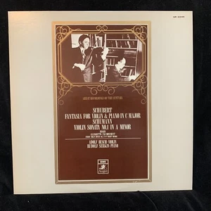 ADOLF BUSCH violin, R. SERKIN piano - SCHUBERT, SCHUMANN Sonata - ANGEL LP JAPAN - Picture 1 of 4