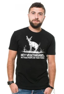 Funny T-shirt anti-vegan Tee Shirt Birthday Funny Gift T-shirt - Picture 1 of 8
