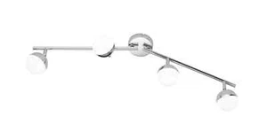 Plafón LED Spot Tira 4 Llamas 18W Cromo Metal 78x9x17cm Blanco Cálido - Imagen 1 de 2