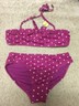 NWT! Gap Kids Girls Bikini Swim 2 Pc Sangria Stars Bathing Suit Size 8 M
