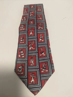 THE DISNEY STORE MENS TIE  Mickey/Goofy/Donald Foto 1 de 4