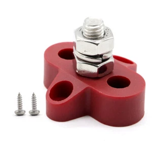 1pc 48V Car RV Bus Boat Caravan Single Heavy-Duty Terminal Stud M8 (5/16") Red - Picture 1 of 11