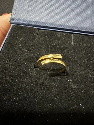 Spiral Wrap Twist Wedding Band Ring in 14k Solid Gold  - Size 6 Gift for Women - Image 1 of 4