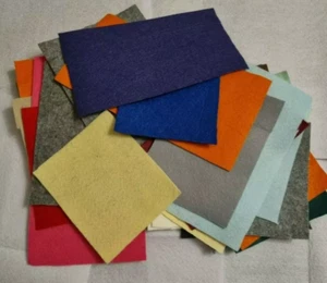 Paquetes de fieltro artesanal piezas remanentes cortes material acrílico costura decoración 200 g - Imagen 1 de 6