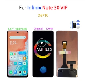 AMOLED For Infinix Note 30 VIP X6710 LCD Display Touch Screen Replacement Black - Picture 1 of 2