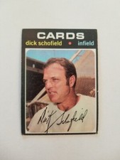 DICK SCHOFIELD 1971 TOPPS BASEBALL CARD #396 ST. LOUIS CARDINALS