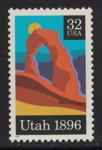 Scott 3024 - Utah Statehood 1896, Rock Arch - Estampilla sin montar o nunca montada 32c 1996 - sin usar como nuevo - Imagen 1 de 1