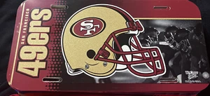 Vintage San Francisco 49ers License Plate Plastic 2002 - Picture 1 of 2