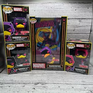 Funko Pop Blacklight Daredevil Lot #52 #1359 #1360 #1361 Marvel Target Exclusive - Picture 1 of 22