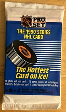 1990-91 Pro Set Hockey Card Pack Daren Puppa Buffalo Sabres #27 Showing On Back