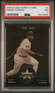 PSA 7 1994 Studio Series Stars #3 Frank Thomas HOF White Sox /10000 LOW POP - Picture 1 of 2