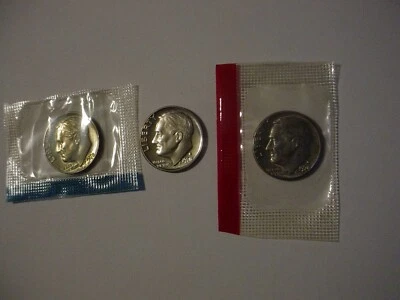 1978 Roosevelt Dimes D&P Mints W/Sweet Proof Coin Included 3 Coins total! 0 S&H! - Image 1 of 4
