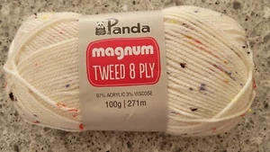 Panda Magnum Tweed 8 Ply #8001 Party Popper 100g Acrylic 271 Metres - Picture 1 of 1