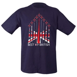 T-SHIRT ARMY BEST OF BRITISH UOMO S-2XL 100% COTONE RAF UNION JACK RED ARROW AIR - Foto 1 di 1