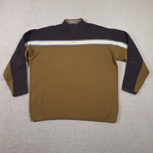 Vintage American Eagle Outfitters 1/4 Zip Sweater Mens XL Retro Y2K Brown Blue - Picture 1 of 12