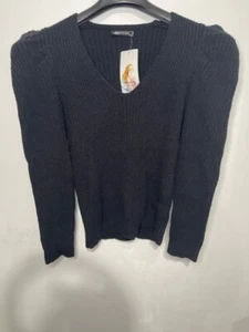 PRETTYGARDEN Pullover Damen Größe M schwarz V-Ausschnitt Pulli Regular-Fit Langarm - Bild 1 von 3