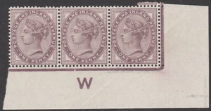 1881 SG172 1d LILAC DIE 2 CONTROL "W" UNMOUNTED MINT MNH IMPERF STRIP OF 3 - Picture 1 of 2
