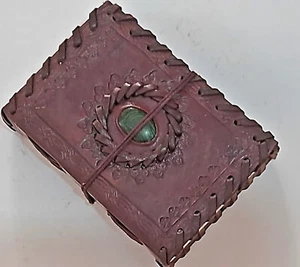 Small Leather Journal Diary Handmade Paper Blank Book of Shadows for Men Women - Picture 1 of 7