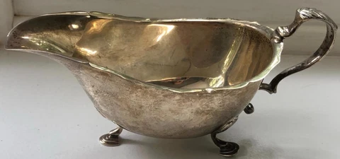 Sterling Silver Sauceboat / Jug JB Chatterley Birmingham 1961 46g Cover