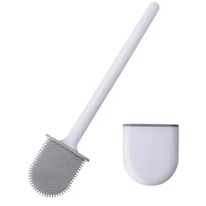 RV Toilet Bowl Brush, Brush Silicone Won't Damage Toilets, Wall White - Picture 1 of 7