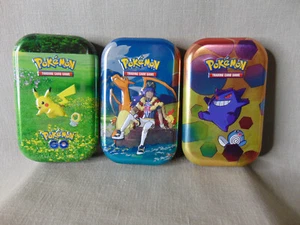 3 Pokemon Tins,, Pikachu, Scarlet and Violet, Leon and Charizard - Picture 1 of 5