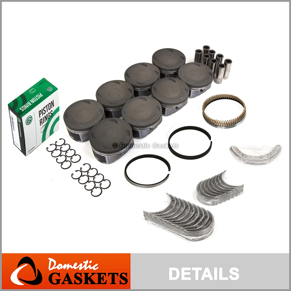 Pistons Bearings Rings Fit 04-12 Infiniti Nissan Armada Pathfinder VK56DE - Image 1 of 4