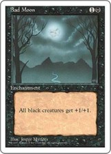 WOTC MtG 4th Ed Bad Moon (R) NM