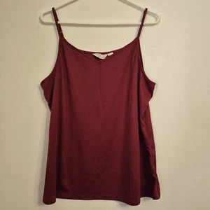 Caffe Marrahesh Spaghetti  Strap Top Under Shirt Dark Red Adjustable Size XL  - Picture 1 of 5
