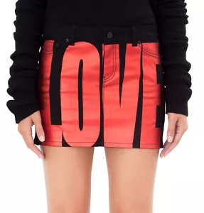 Minifalda de mezclilla estampada GIVENCHY Love talla FR 36 / EE. UU. 4 - Imagen 1 de 6