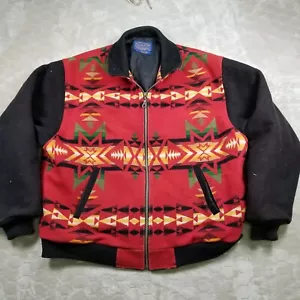 VTG USA Made PENDLETON High Grade Western Wear Aztec Wool Jacket Sz XXL WORN - Picture 1 of 21