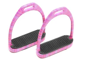 Fillis Steigbügel rosa Farbe Laminat beschichtete Eisen Set, Edelstahl, Griffpolster - Bild 1 von 1