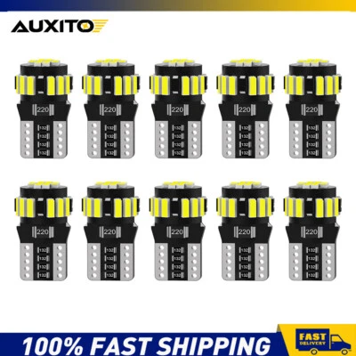 10X T10 White 194 168 W5W LED Car Side Wedge Parker Light Globe Bulbs 12V AUXITO - image 1 of 4