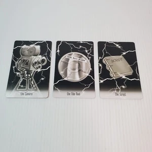 3 Replacement Prop Cards (Reel, Camera, Script) Disney Clue Tower Of Terror - Picture 1 of 2