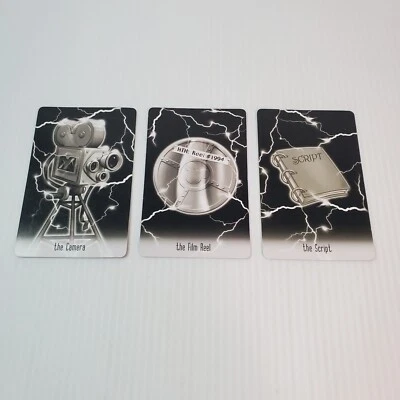 3 Replacement Prop Cards (Reel, Camera, Script) Disney Clue Tower Of Terror - Image 1 of 2