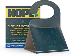 NOPE! Clothes Moth Traps Odourless Non-Toxic Pheromone For Cupboards Drawers - Picture 1 of 11