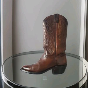 Texas Marke Braun Leder Cowboystiefel Herren 7D Amerikanisch Hergestellt - Bild 1 von 18