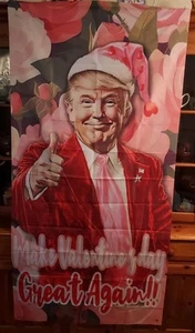 Trump Valentines Day Banner With 4 Grommets 3 X 6ft - Bild 1 von 3