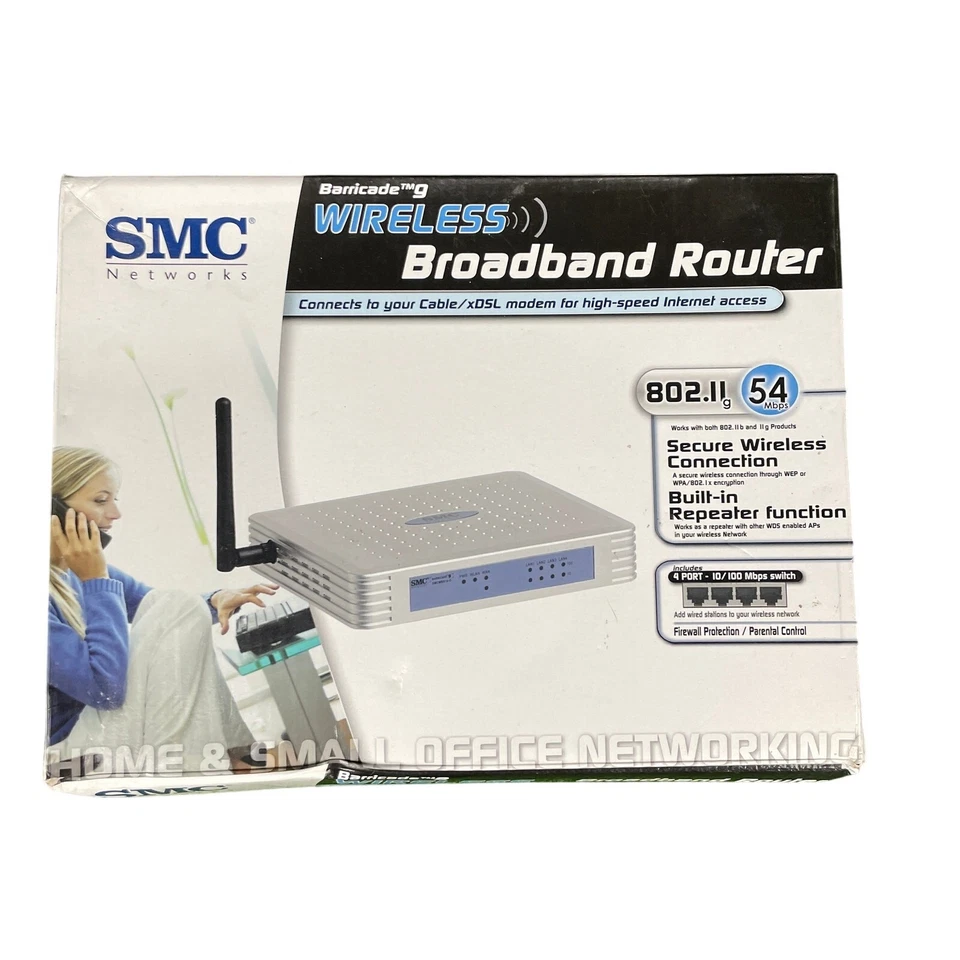 SMC Barricade G Wireless Broadband Router SMCWBR14-G Model Open Box - Image 1 of 4
