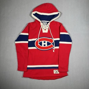 Sudadera con capucha Old Time Hockey para mujer roja mediana NHL Montreal Canadiens Newbury Collect - Imagen 1 de 12