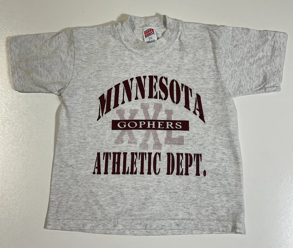 Camiseta De Colección Minnesota Gophers Juvenil S Hecha en EE. UU. Puerta Trasera Puntada Única Años 90 Foto 1 de 4