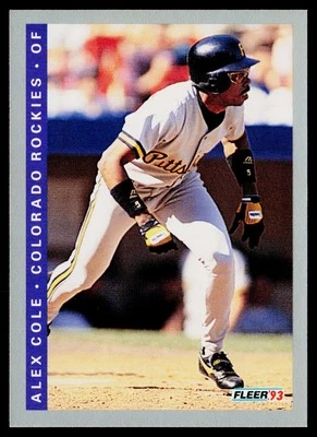1993 Fleer #408 Alex Cole Colorado Rockies - Image 1 of 2